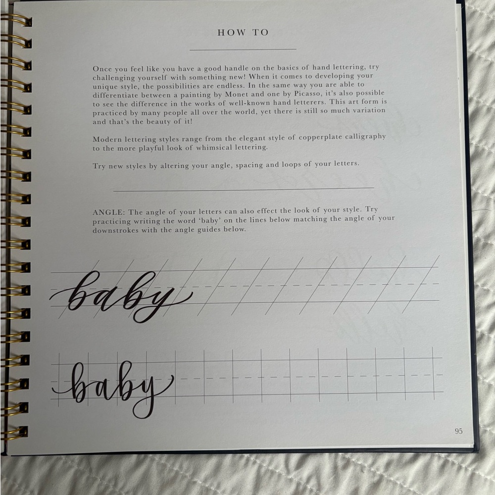 Modern Calligraphy & Hand Lettering for Beginners Book - Picture 4 of 4